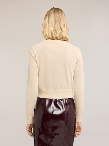 MOTIVI Gebreid vest in Beige