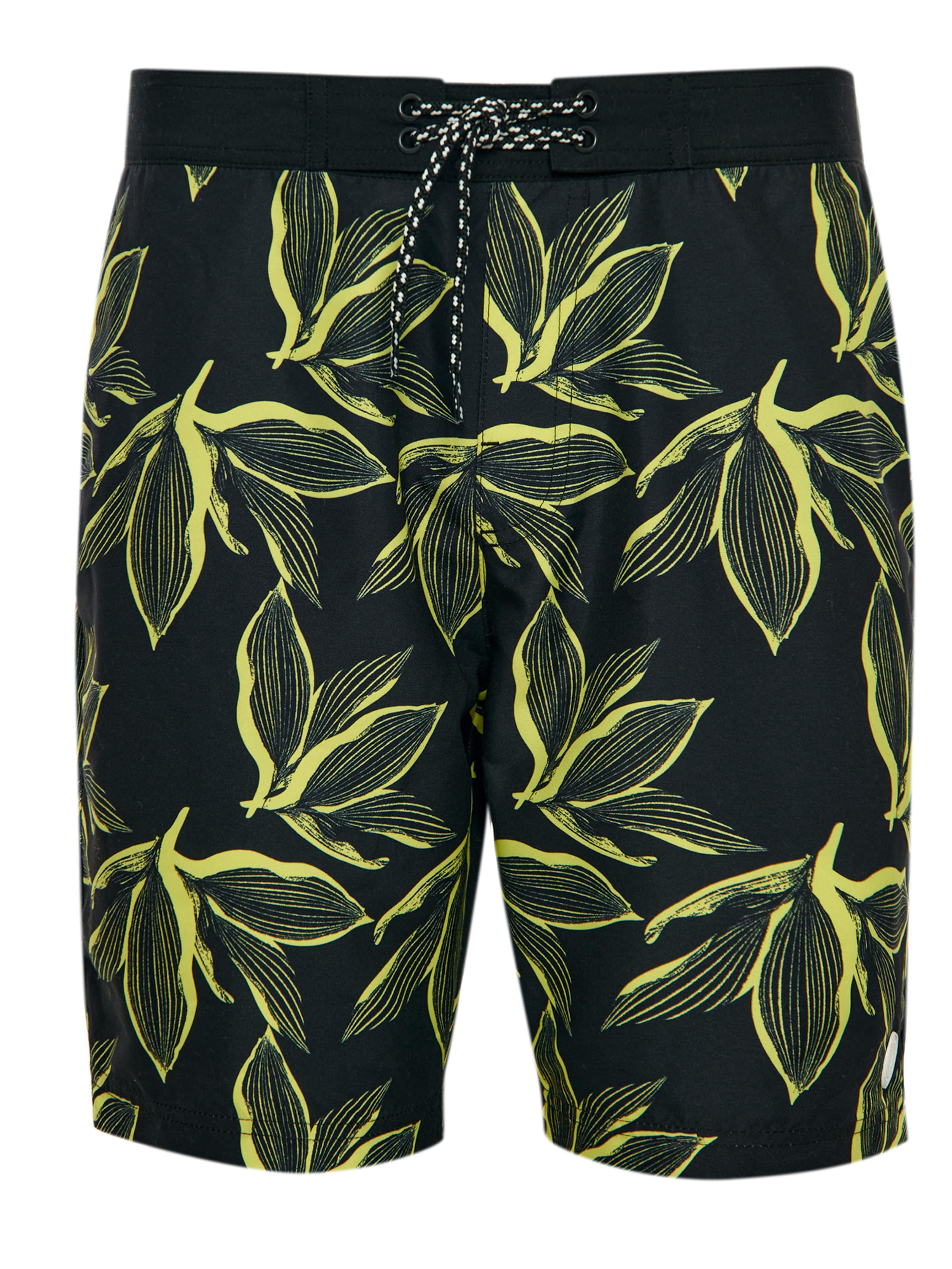 Threadbare Board Shorts 'Station' in Black: front