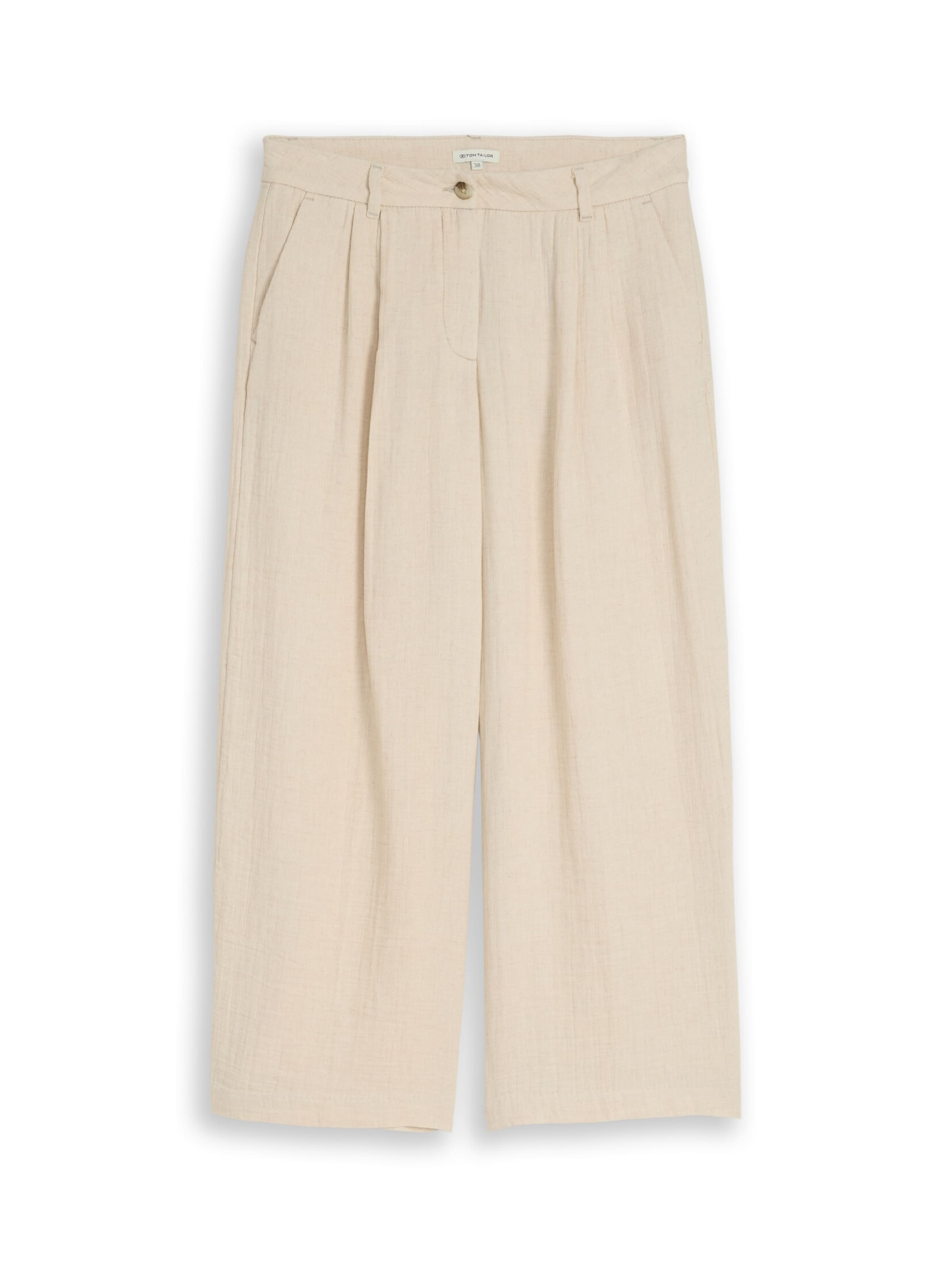 TOM TAILOR Pleat-front trousers in 44/28 in Sand, Item view