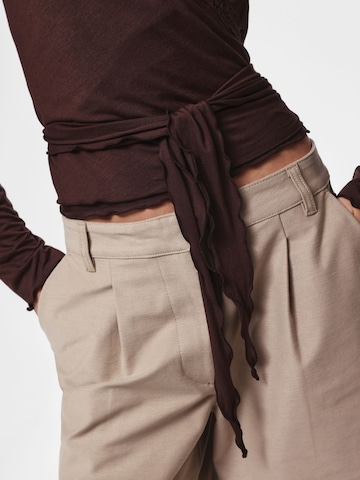 PIECES Shirt 'PCBarbera Roya' in Bruin