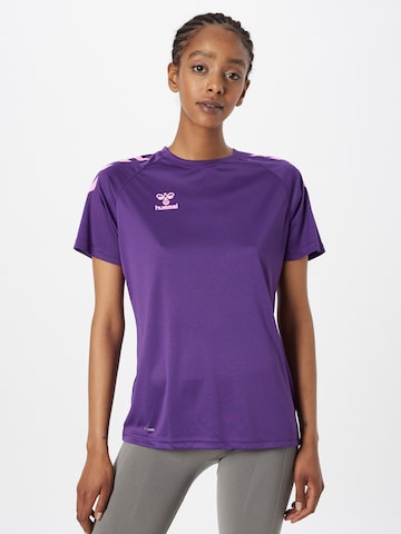 T-shirt fonctionnel Hummel en violet : devant