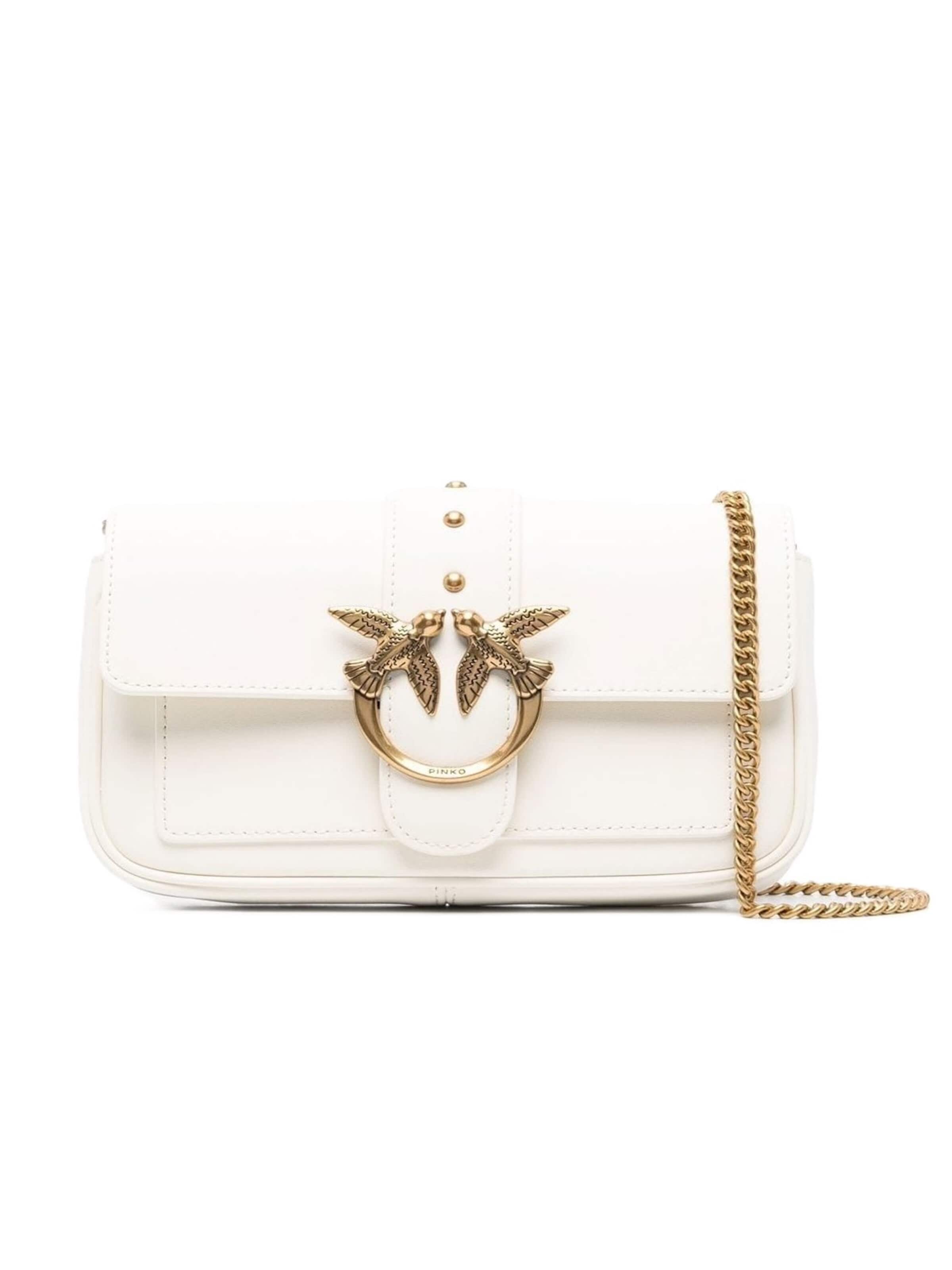 Borsa a tracolla '100061 A0F1' di PINKO in bianco: frontale