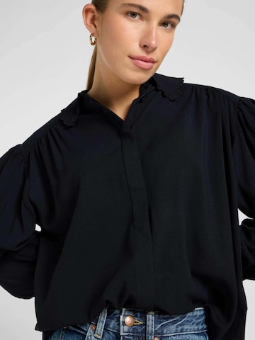 Lee Bluse 'Statement Collar Shirt' in Schwarz