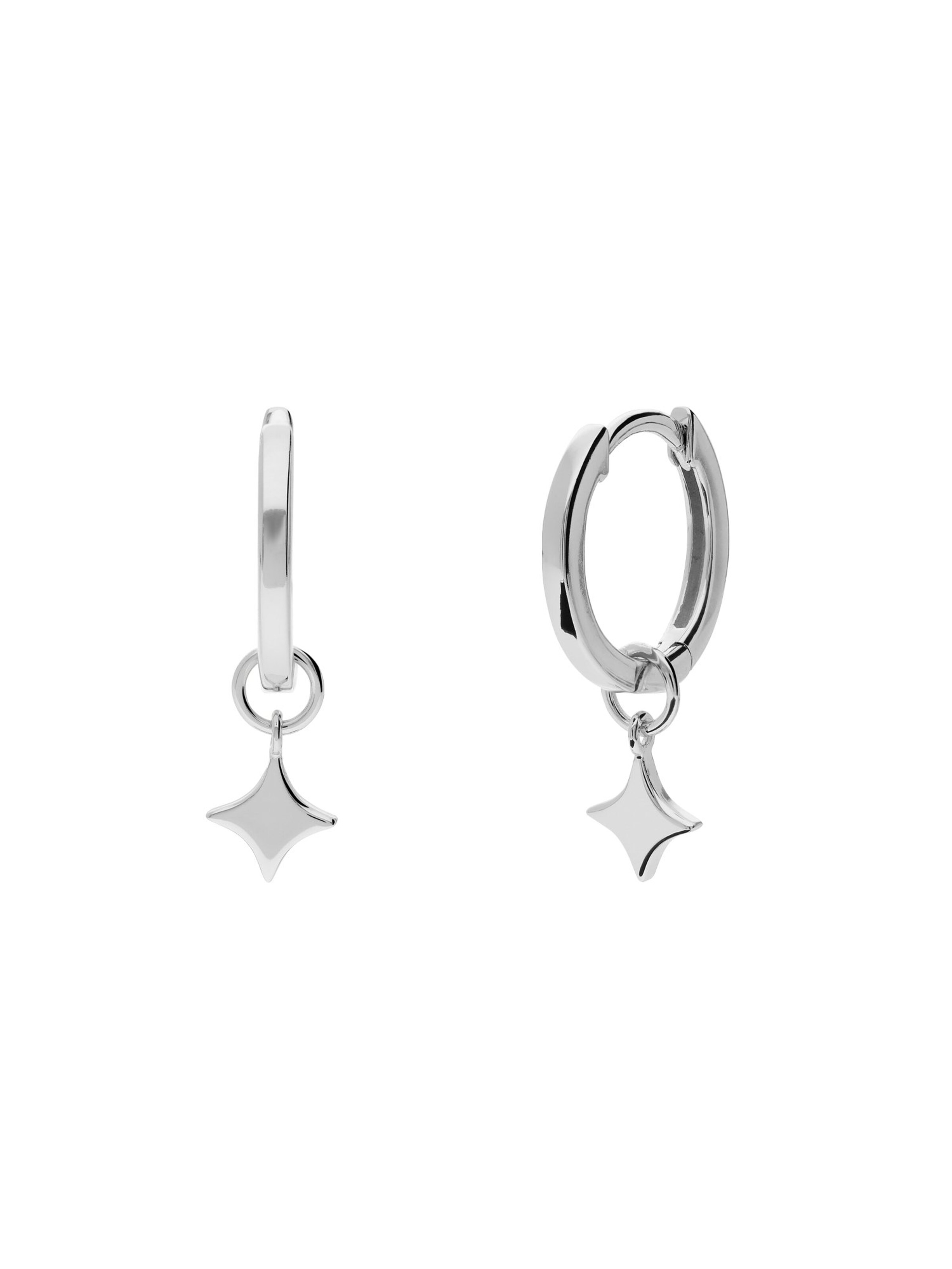 Lucardi Earrings 'Stern' in Silver: front