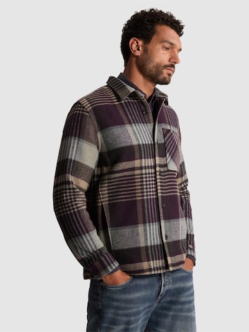 Regular fit Camicia 'Wool-blend overshirt with check pattern' di CAST IRON in lilla
