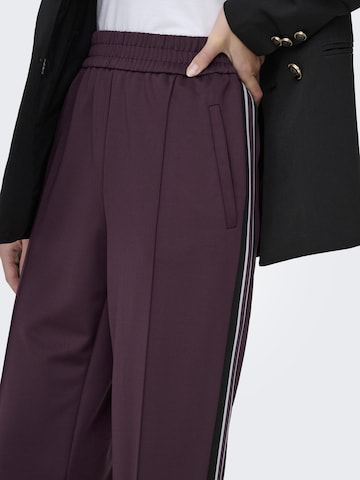 ONLY Wide leg Pants 'ONLWARM' in Purple