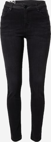 OPUS Slimfit Jeans 'Evita' in Zwart: voorkant