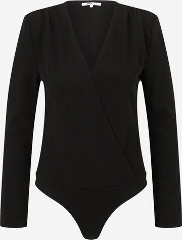 Only Petite Shirt Bodysuit 'SMILE' in Black: front