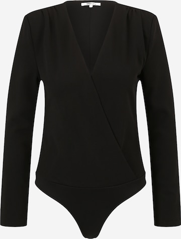 Only Petite Shirt Bodysuit 'SMILE' in Black: front