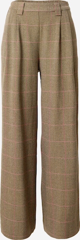 Essentiel Antwerp Wide leg Pleat-front trousers 'Calizzie' in Brown: front