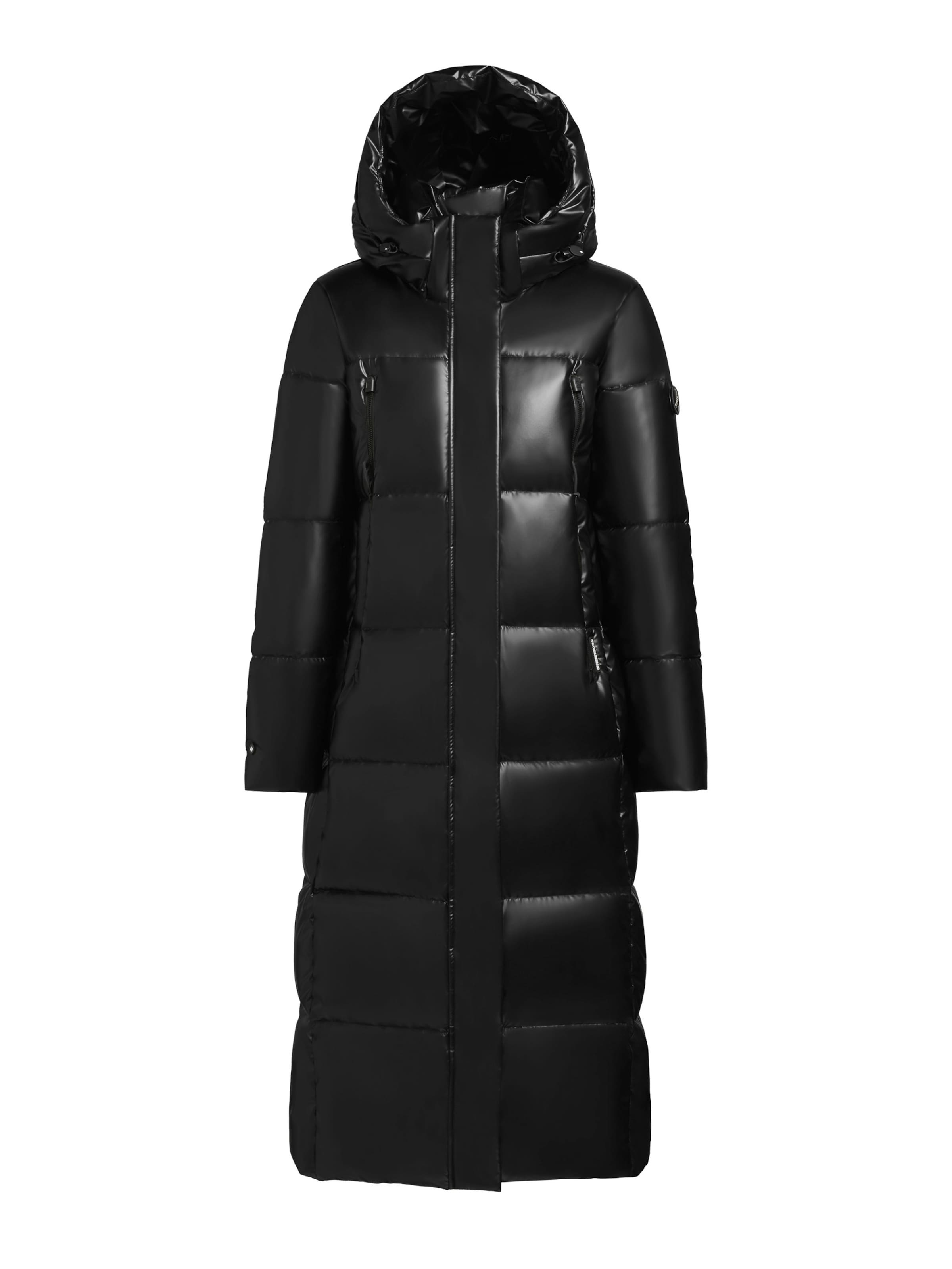 khujo Talvemantel ' RUBINA SHINY ', värv must: eest vaates