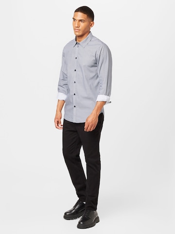 ABOUT YOU Regular fit Button Up Shirt 'Fritz' in Blue