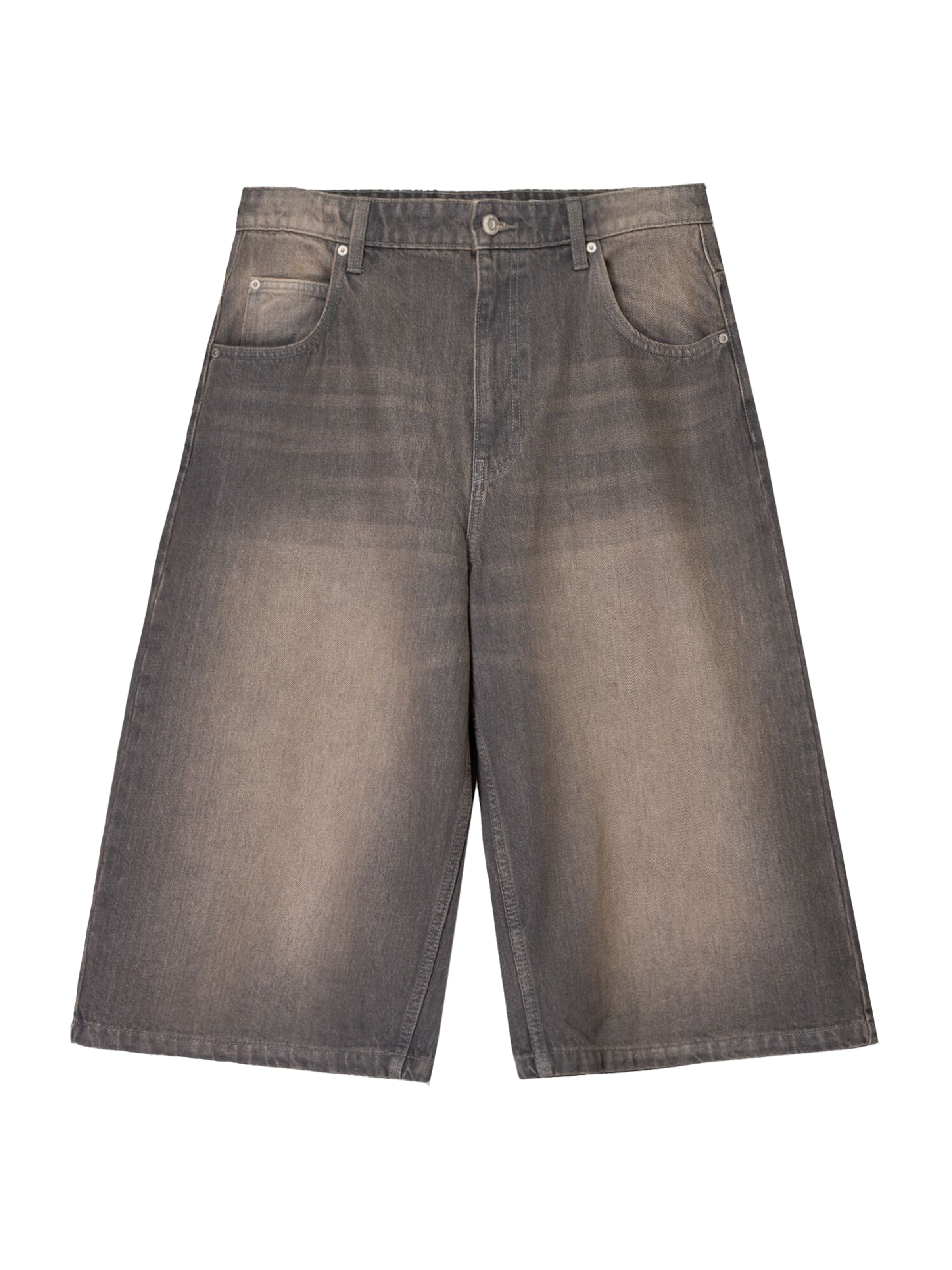 Bershka Loosefit Farkut värissä harmaa: etupuoli