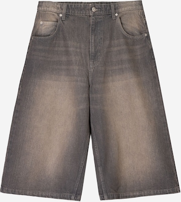 Bershka Loosefit Farkut värissä harmaa: etupuoli