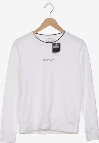 Calvin Klein Sweatshirt & Zip-Up Hoodie in L in White: front