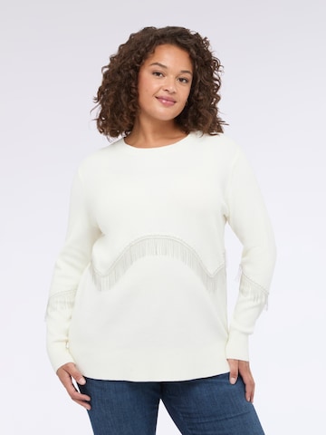 Pull-over Fiorella Rubino en blanc : devant