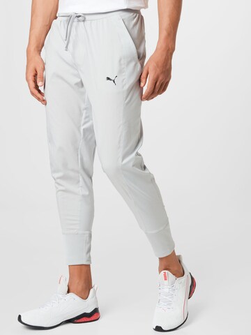 PUMA Tapered Sporthose 'Studio' in Grau: predná strana