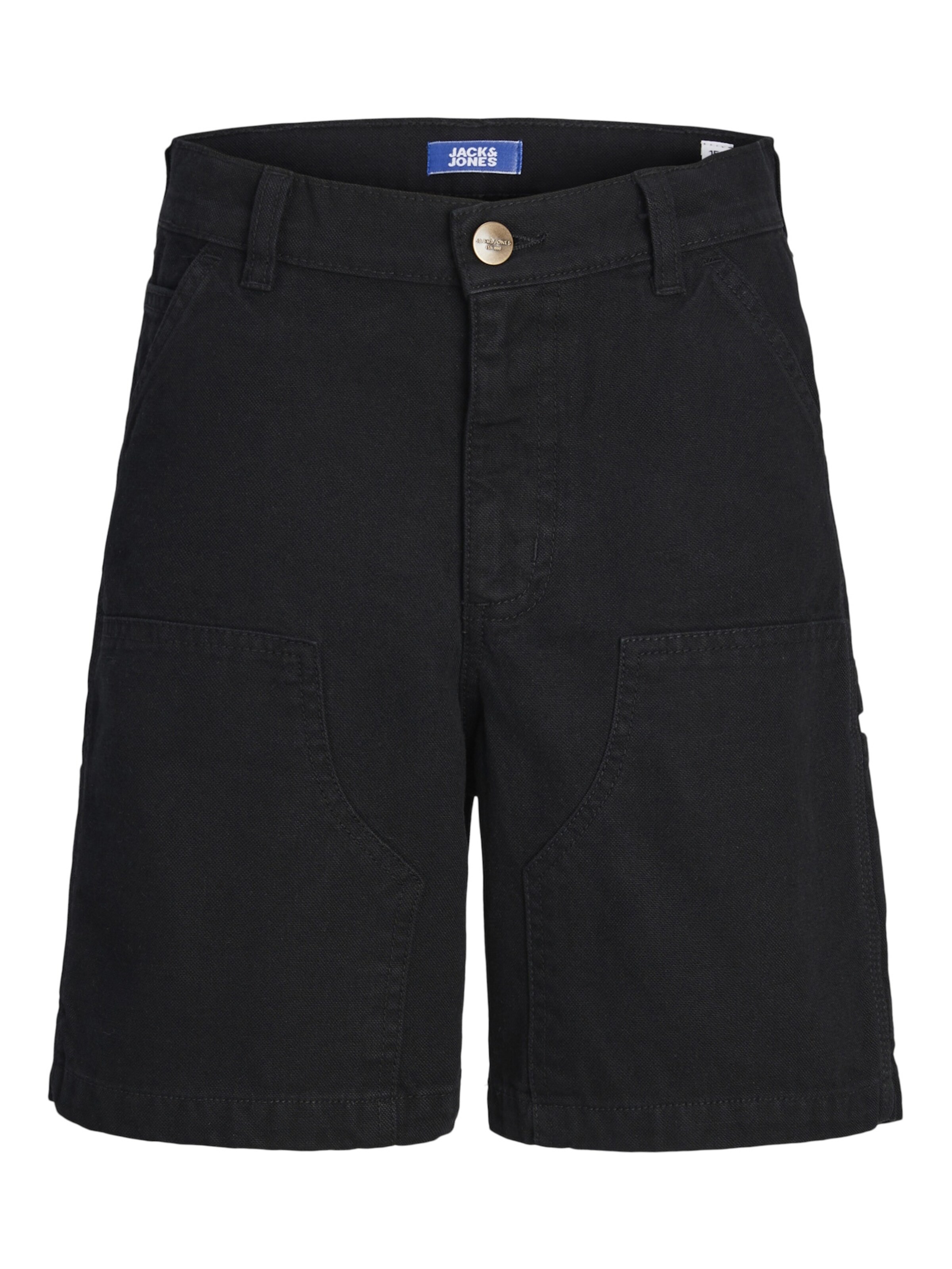 Loosefit Jean 'Karl' Jack & Jones Junior en noir : devant