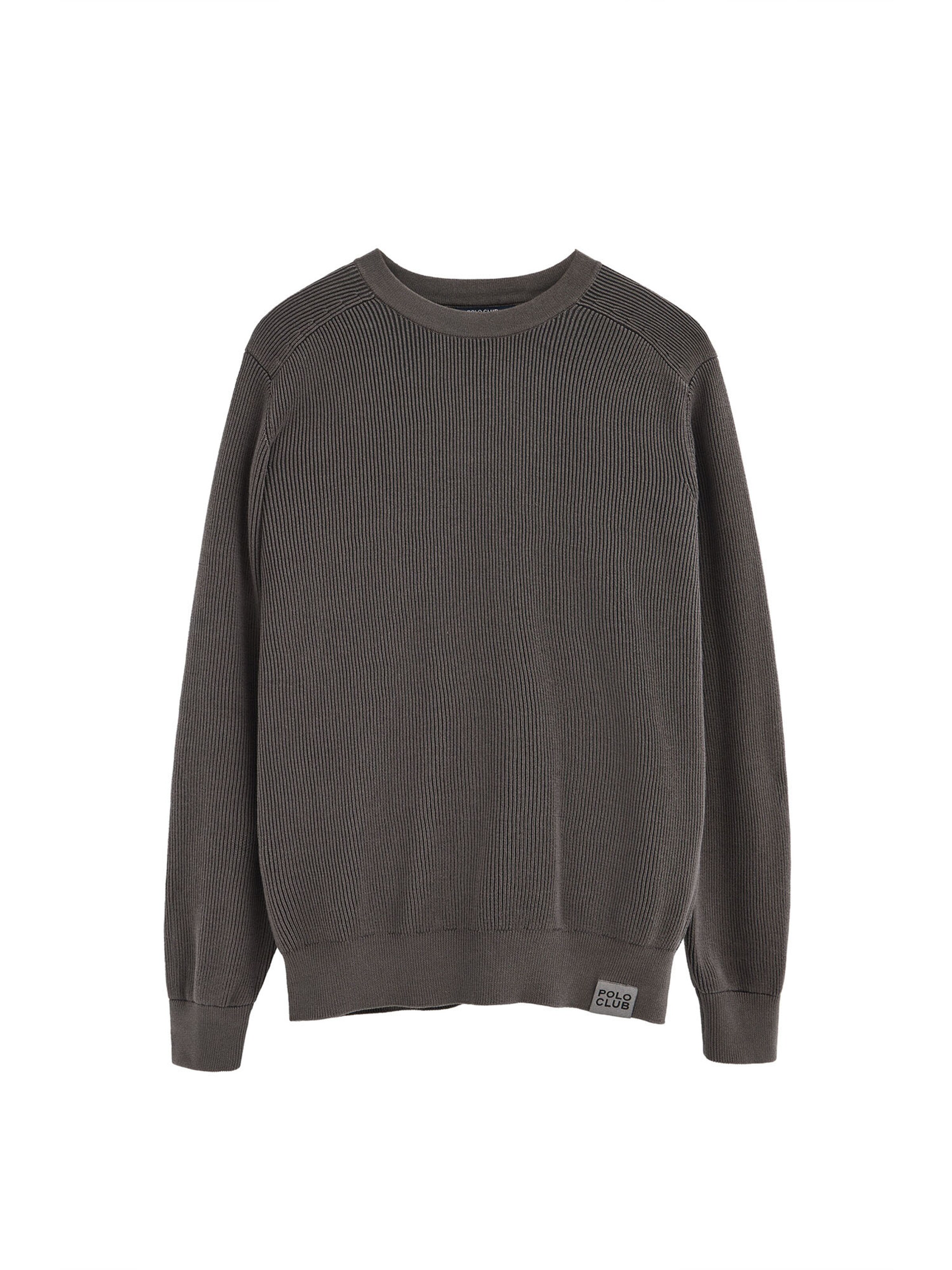 Polo Club Pullover ' QUAI ' in Grau: Vorderseite