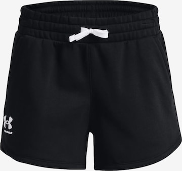 Pantalon de sport UNDER ARMOUR en noir : devant