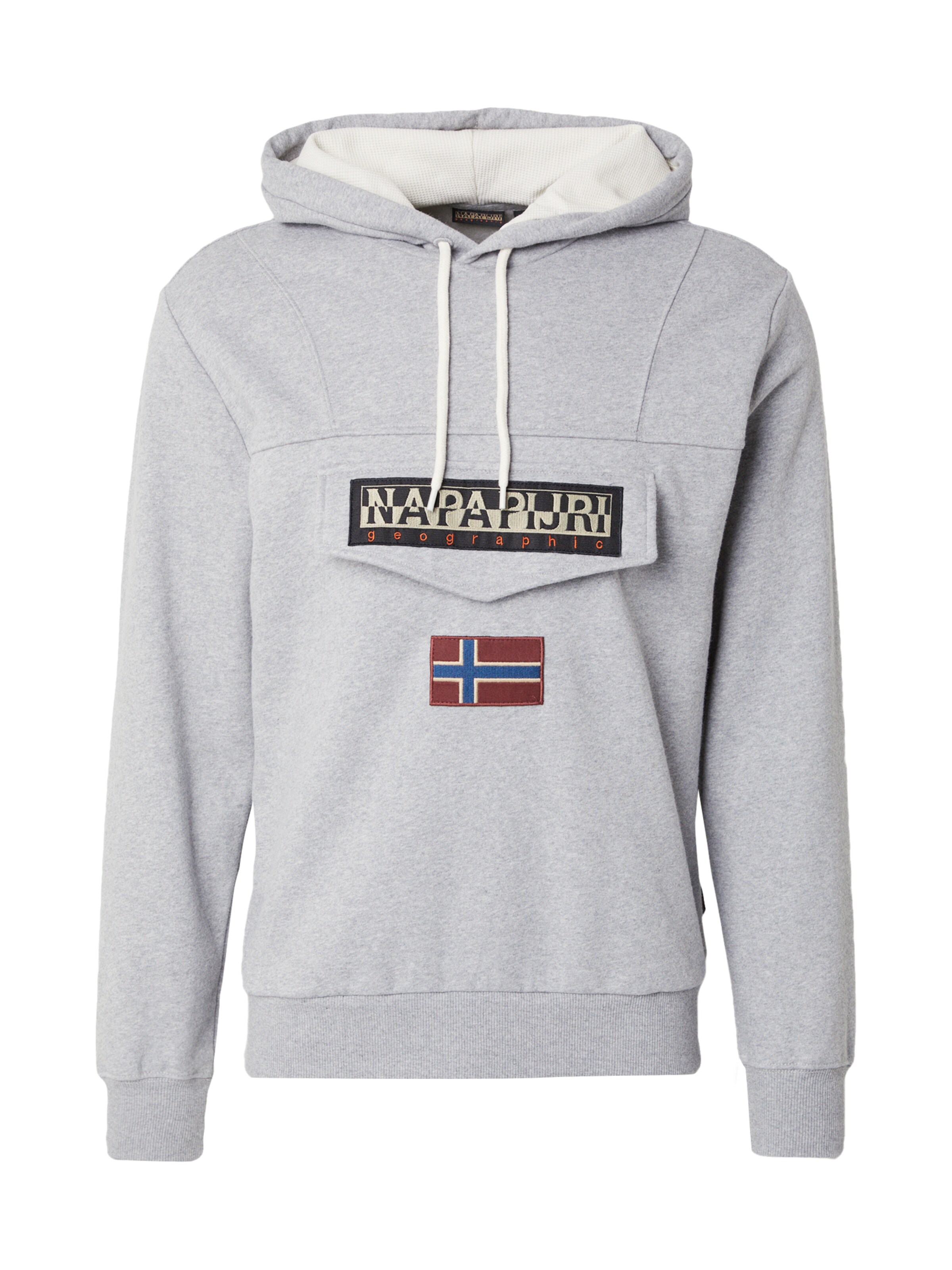 NAPAPIJRI Sweatshirt 'Burgee Wint 3' in Grey: front