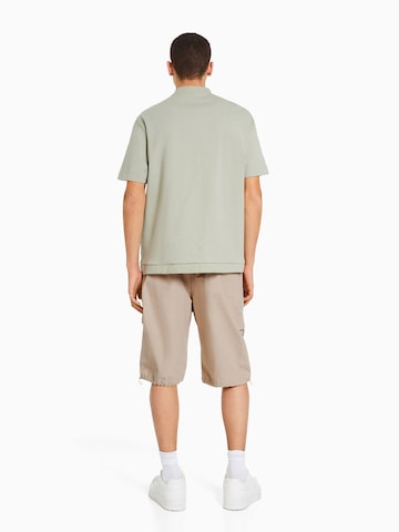 Bershka Regular Cargobroek in Beige