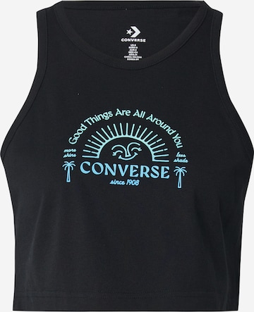 Haut 'GOOD VIBES' CONVERSE en noir : devant