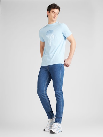 mėlyna Calvin Klein Jeans Prigludęs Džinsai