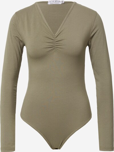 In The Style Shirt bodysuit 'CARYS' in Khaki, Item view