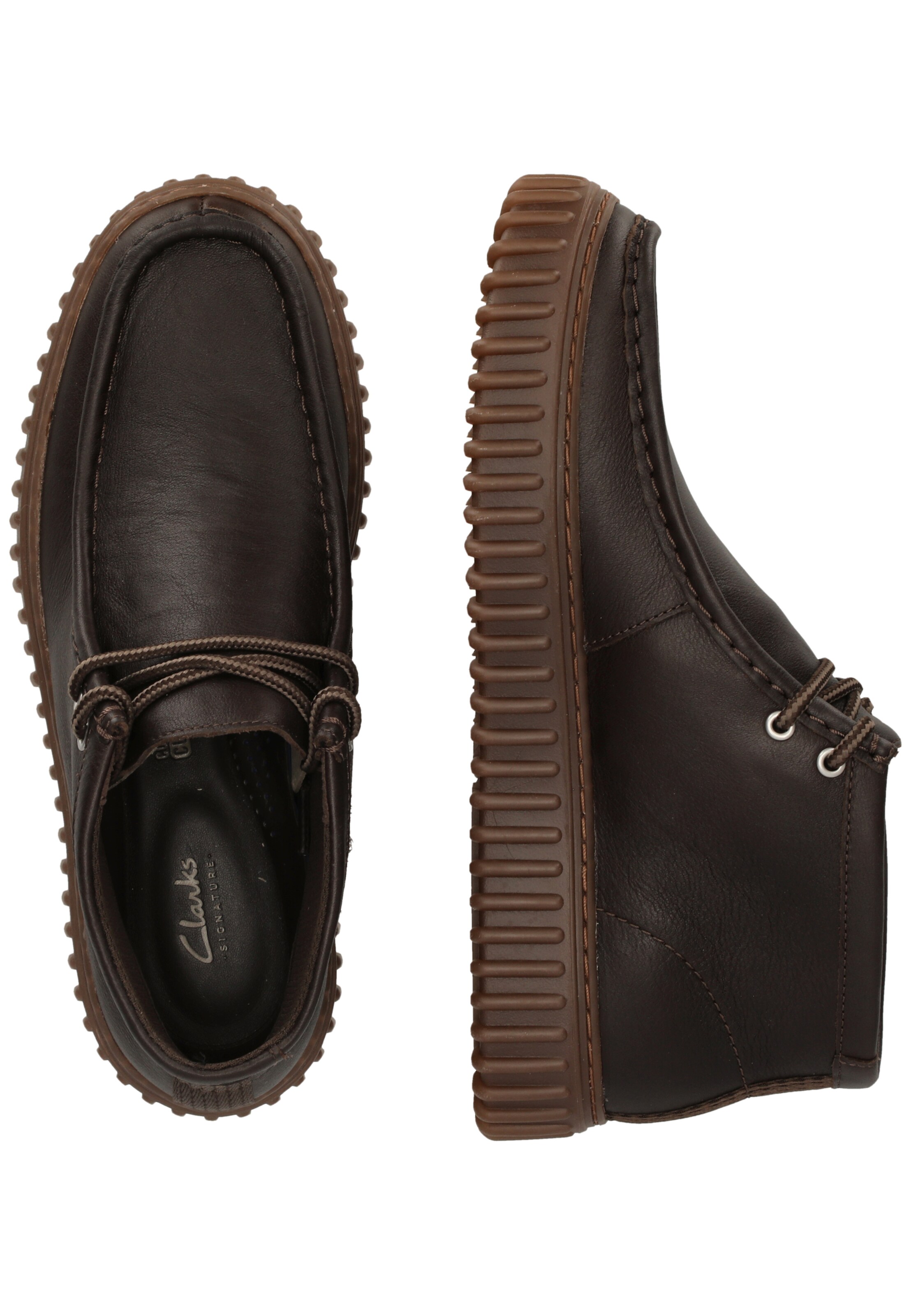 CLARKS Schnürschuhe 'Torhill High' in Braun