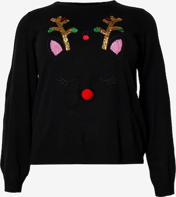 Pullover 'VMCRudolf' di Vero Moda Curve in nero: frontale