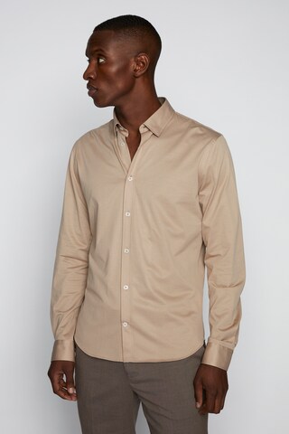 Matinique Regular fit Button Up Shirt 'Trostol ' in Beige: front
