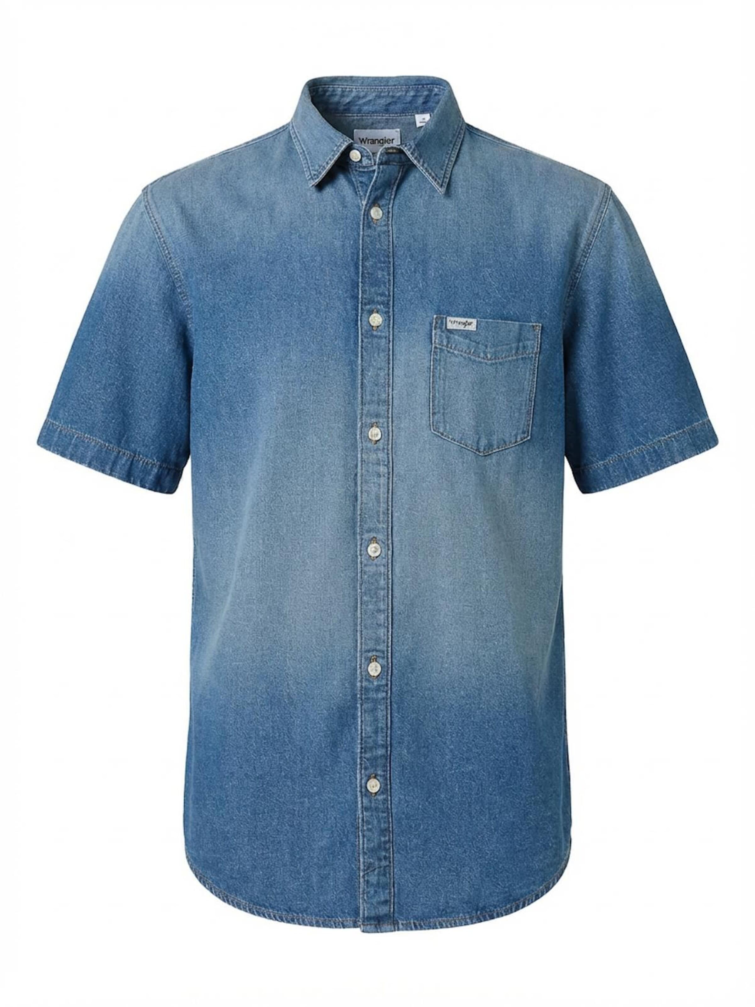 WRANGLERMajica '1 PKT SHIRT' - plava boja: prednji dio