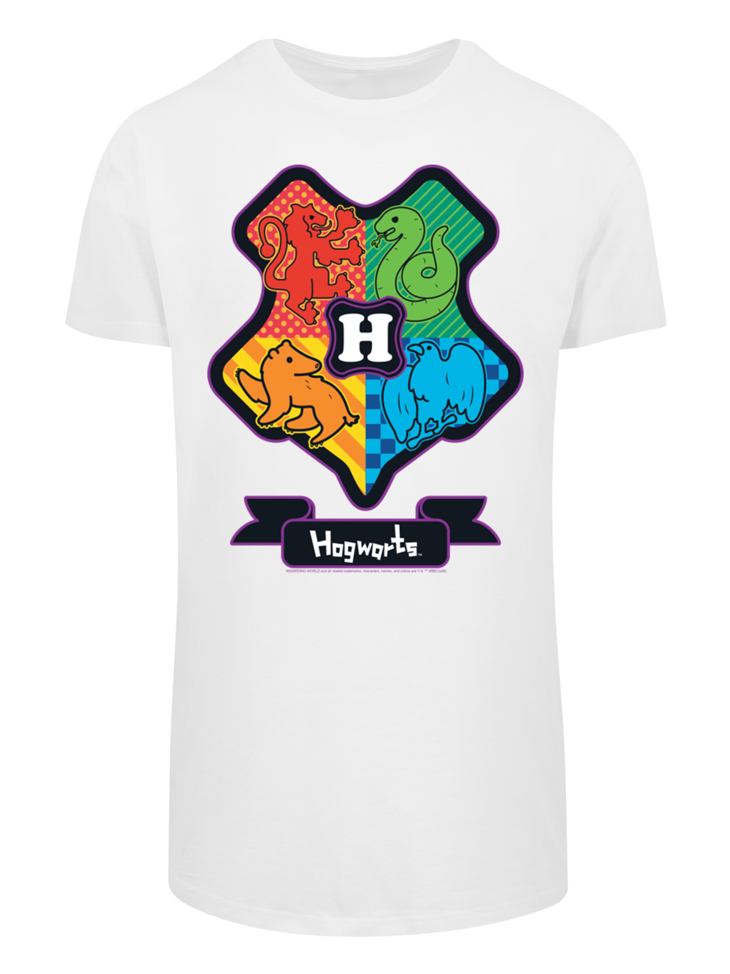 T-Shirt 'Harry Potter Hogwarts Junior' F4NT4STIC en blanc : devant