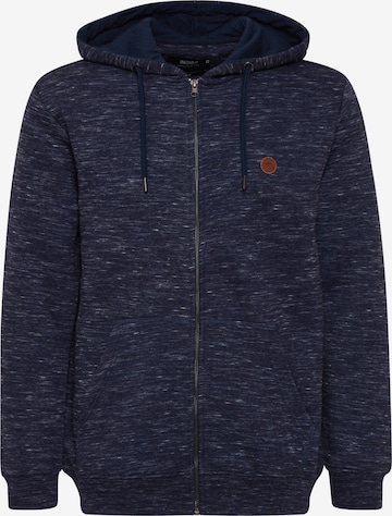 INDICODE JEANS Zip-Up Hoodie in Blue: front