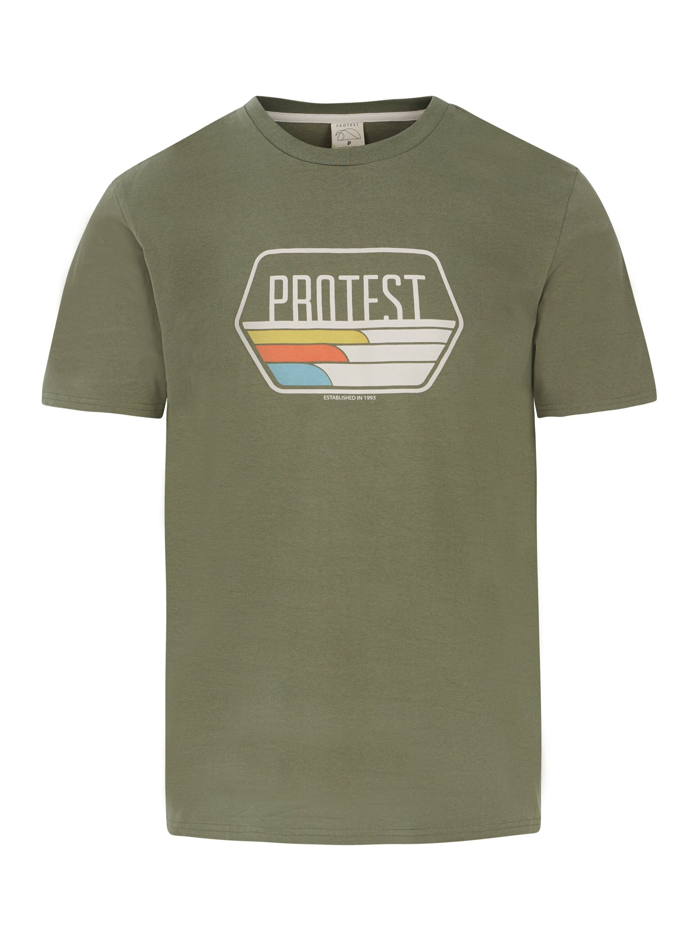 PROTEST Shirt 'PRTSTAN' in Groen: voorkant