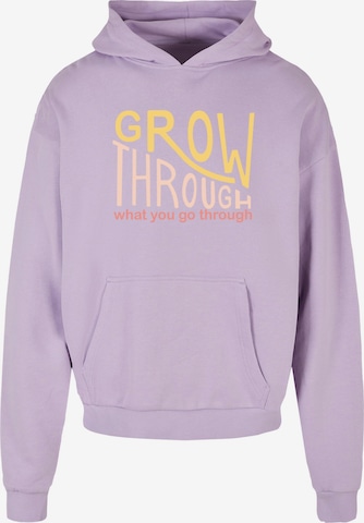 Merchcode Sweatshirt 'Spring - Grow Through 2' in Lila: predná strana