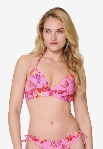 LingaDore - Triángulo Top de bikini en rosa: frente
