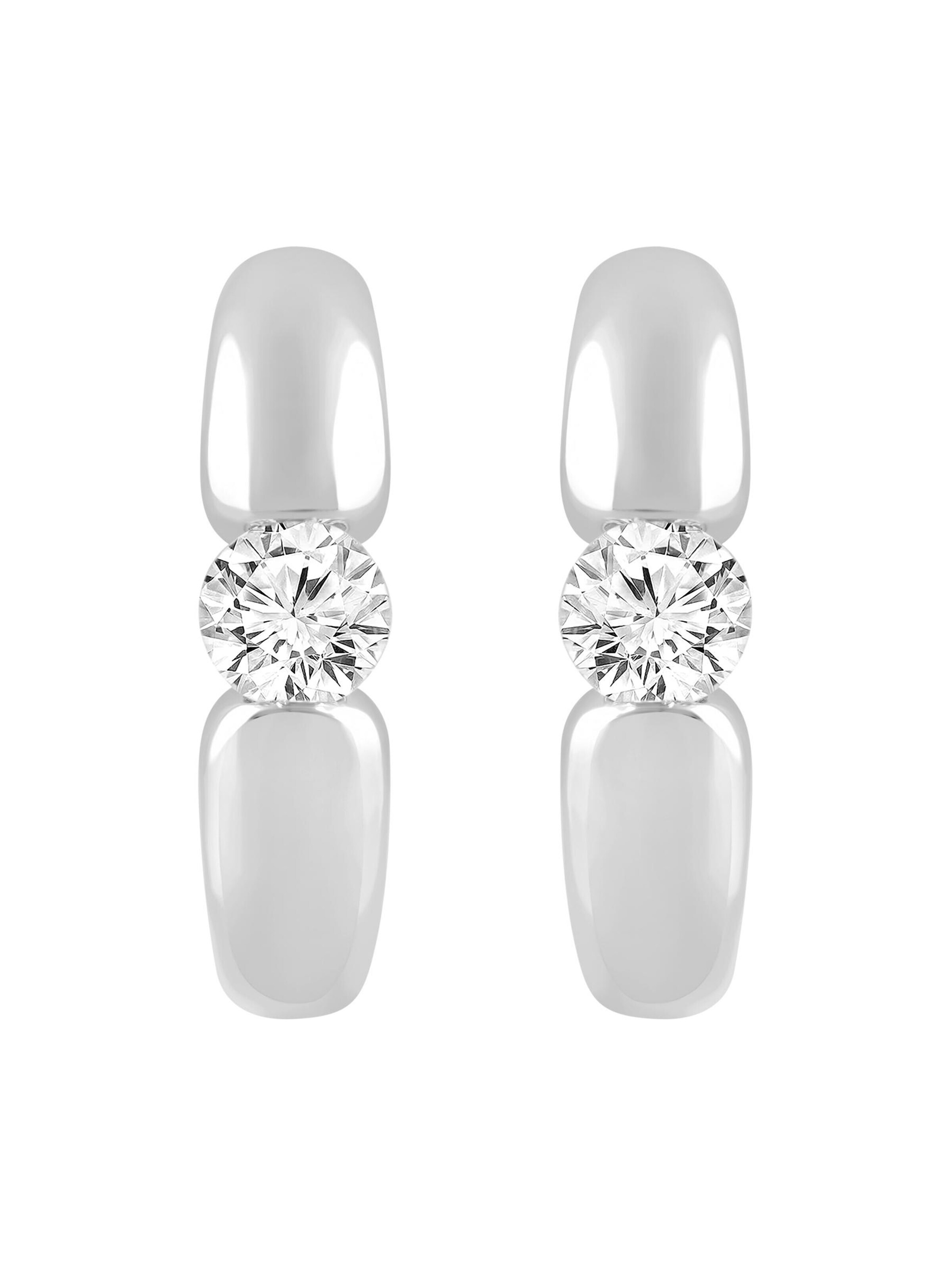 Boucles d'oreilles 'Ohrringe aus 375 Weißgold mit Lab Grown Diamant' ETHISHER DIAMANTEN en argent