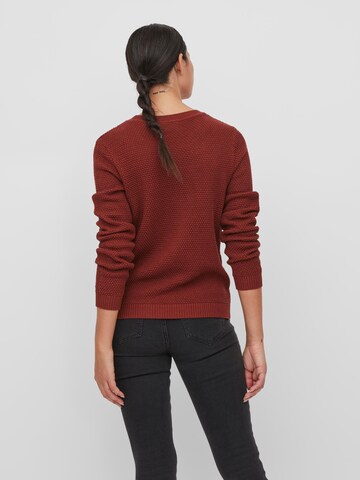 VILA Пуловер 'Dalo' в червено