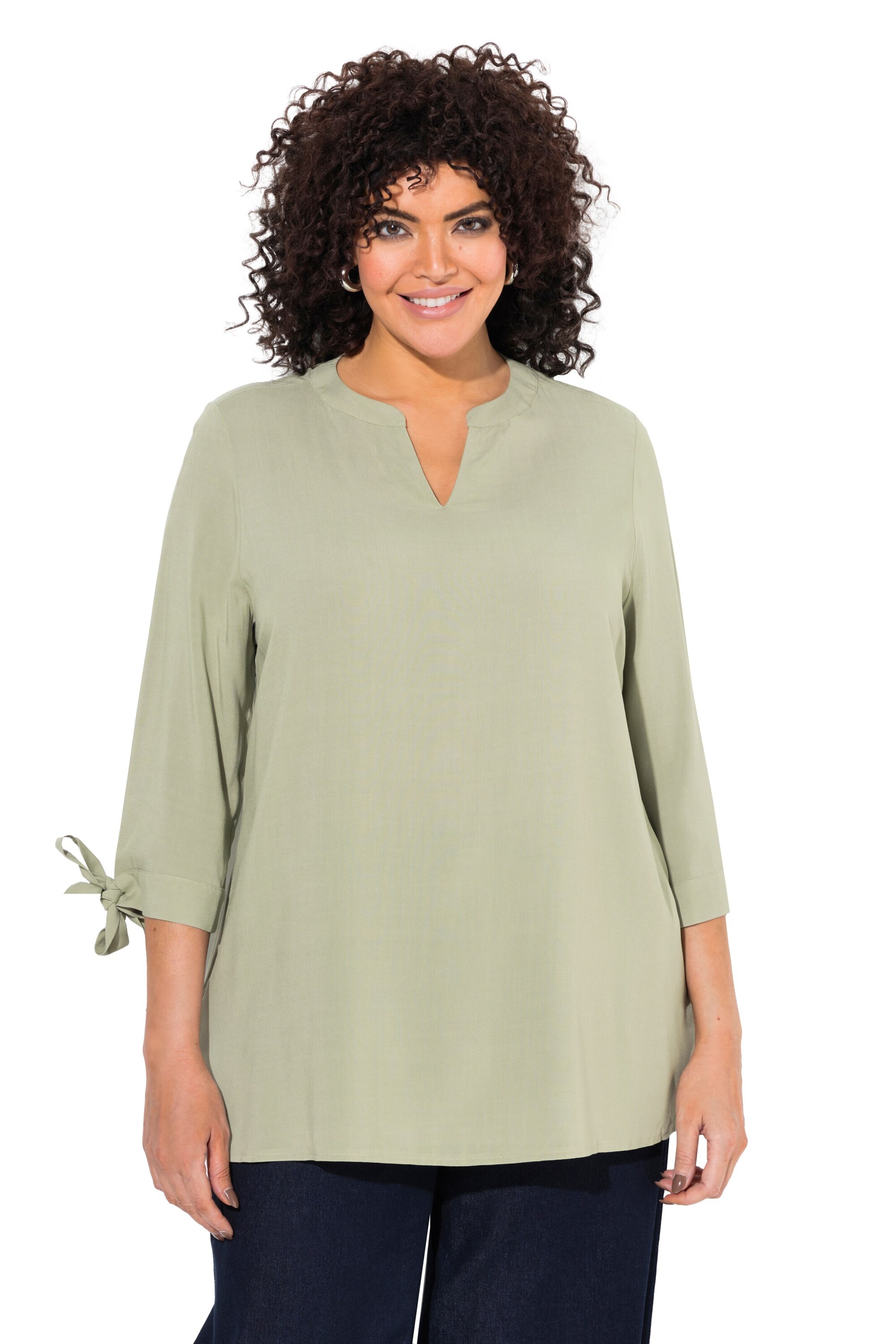 Ulla Popken Blouse in Green: front