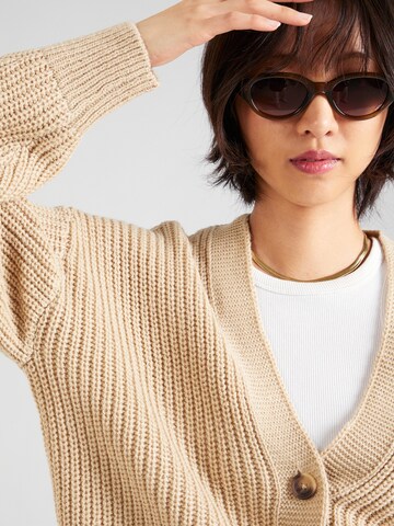 QS Knit Cardigan in Brown