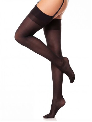 GLAMORY Halterlose Strümpfe 'Noir 60 Microfaser Strapse'‌‌‌‌‌‌‌‌ in Schwarz