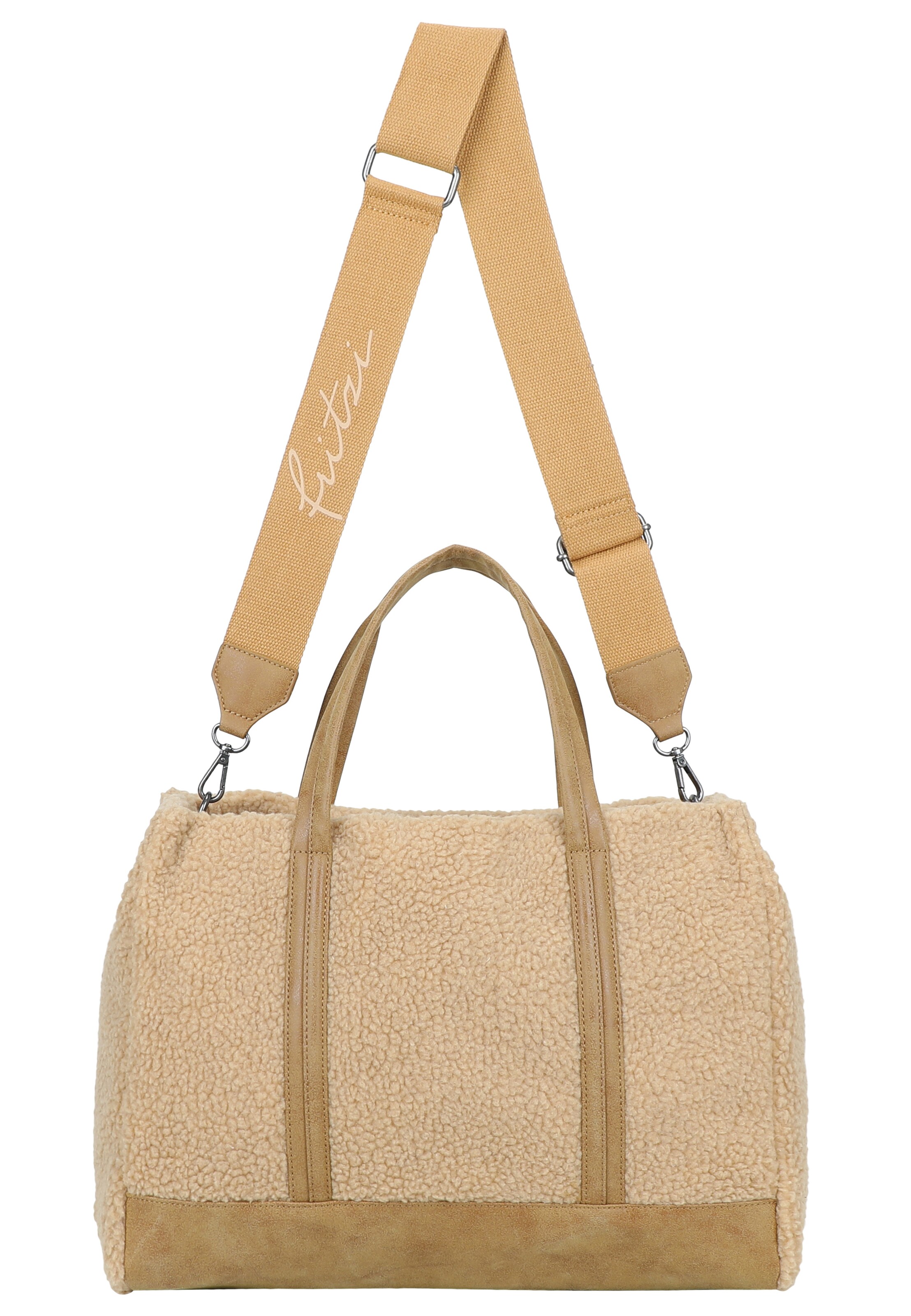 Fritzi aus Preußen Shoulder bag 'Easy Tote Limited Teddy' in Beige
