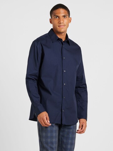 Coupe regular Chemise 'JPRBLABUSHWICK STANLEY' JACK & JONES en bleu : devant