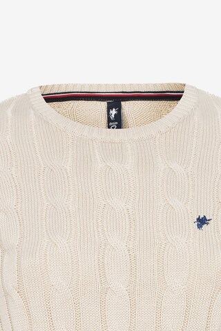 DENIM CULTURE Sweter 'LUDOVICA' w kolorze beżowy