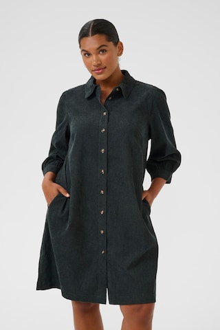 Robe-chemise 'Verana' KAFFE CURVE en vert : devant
