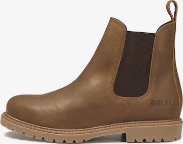 Ghete chelsea 'Eperon' de la AIGLE pe maro: față