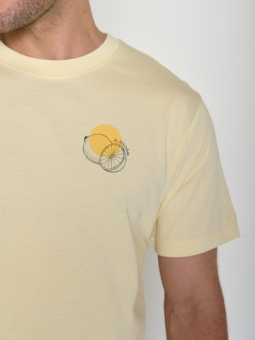 GREENBOMB Shirt 'Fusion La Bicicleta' in Geel