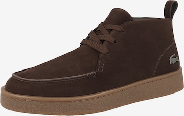 LACOSTE - Sapatilhas altas 'Baseshot Chukka' em castanho: frente